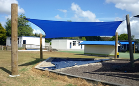 shade sail over sandpit